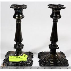 2 SILVER PLATED  CANDLE HOLDERS