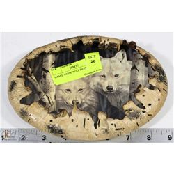 BRADFORD EXCHANGE SMALL WHITE WOLF PICTURE