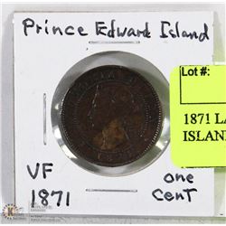 1871 LARGE CENT PRINCE EDWARD ISLAND