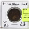 Image 1 : 1871 LARGE CENT PRINCE EDWARD ISLAND