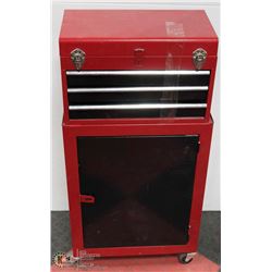 2PC RED TOOL BOX METAL