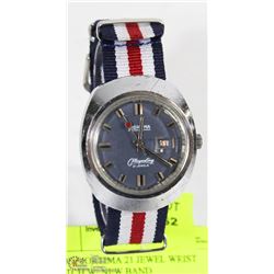 1960S MORTIMA 21 JEWEL WRIST WATCH W/ NEW BAND