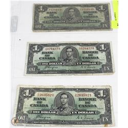 3 -1937 $1 BILLS