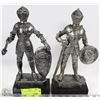 Image 1 : LOT OF TWO PLASTIC  KNIGHT STATUES