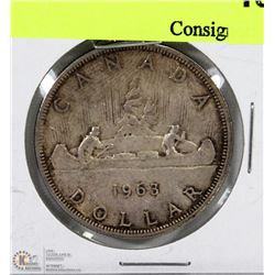 1963 CANADIAN SILVER DOLLAR