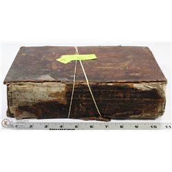 ANTIQUE 1840 GERMAN BIBLE INTACT