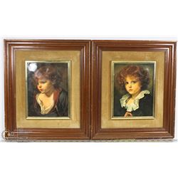 PAIR OF VINTAGE PORTAIT PICTURES