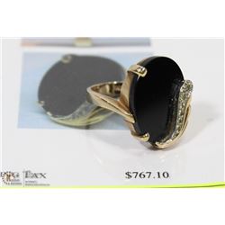 10K SOLID GOLD DIAMOND MELEE RING WITH COA