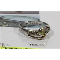 10K SOLID GOLD DIAMOND RING WITH COA