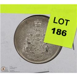 1965 CANADIAN 50 CENT SILVER COIN