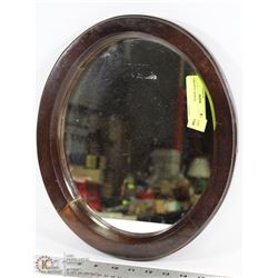 OAK OVAL MIRROR