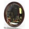 Image 1 : OAK OVAL MIRROR