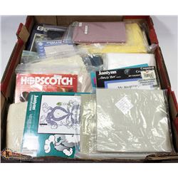 FLAT OF ASST NEEDLEPOINT & CROSSTITCH KITS, AND
