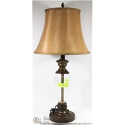 GLASS & BRASS BASE TABLE LAMP