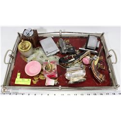 TRAY W/ ASST VINTAGE COLLECTOR ITEMS
