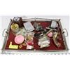 Image 1 : TRAY W/ ASST VINTAGE COLLECTOR ITEMS