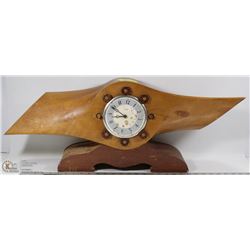 VINTAGE AIRPLANE PROPELLER CONVERTED INTO A CLOCK.
