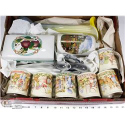 FLAT W/COUNTRY KIDS COLLECTOR'S 6 MUGS,