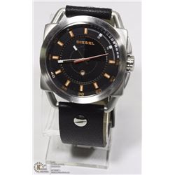 NEW DIESEL LEATHER STRAP MEN WATCH MSRP 189.99