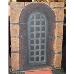 HAND PAINTED PICTURE ON CANVAS WITH IRON BARS