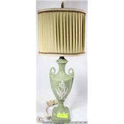 OLD GREEN TABLE LAMP