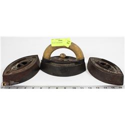 SET OF 3 SADD IRONS