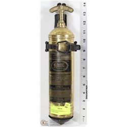 ANTIQUE SOLID BRASS FIRE EXTINGUISHER