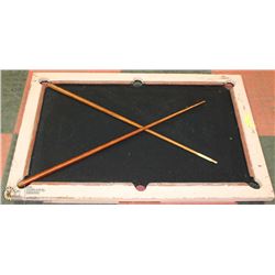 RECLAIMED WOOD POOL TABLE TOP WALL ART