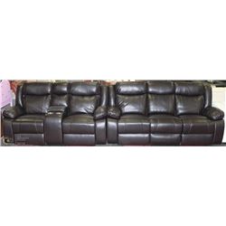 NEW SALEM LEATHERAIRE RECLINING FOLD DOWN CONSOLE