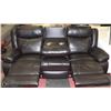 Image 2 : NEW SALEM LEATHERAIRE RECLINING FOLD DOWN CONSOLE
