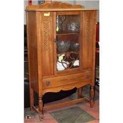 WALNUT CHINA CABINET W/ REMOVABLE SHELVES