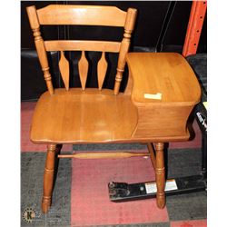 MAPLE TELEPHONE BENCH