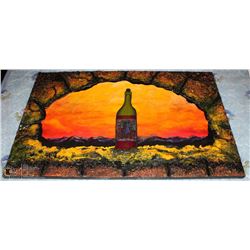 CANVAS ACRYLIC PAINTING OF A WINE BOTTLE BY LOCAL