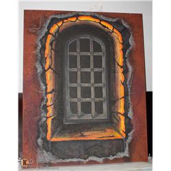 LARGE WINDOW OIL PAINTING ON CANVAS 60"X49"