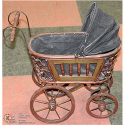 MINIATURE BABY CARRIAGE WITH HOOD