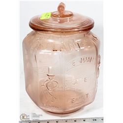 PEANUT JAR PINK PLANTER