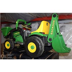 JOHN DEERE TRACTOR, BACK-HOE RECHARGEABLE