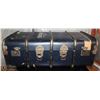 Image 1 : VINTAGE ESTATE BLUE TRAVEL TRUNK