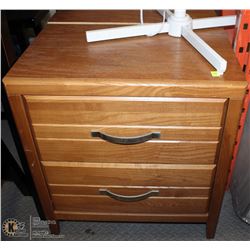 PAIR OF OAK 2 DRAWER NIGHT STANDS
