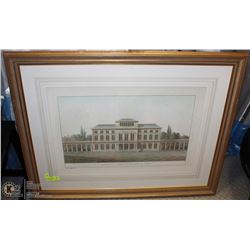 FRENCH LITHOGRAPH OF CHATEAU A S ANDRE SIGNED