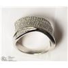 Image 2 : STERLING SILVER DIAMOND MEN'S RING SIZE 7.5