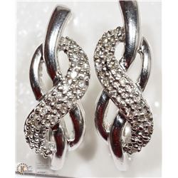 STERLING SILVER DIAMOND INFINITY SWIRL STYLE