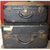 Image 1 : 2 BLACK ANTIQUE SUIT CASES
