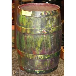 VINTAGE 16" WOOD BARREL