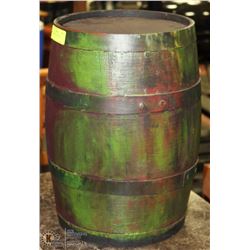 VINTAGE 17" WOOD BARREL