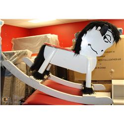 VINTAGE WOOD ROCKING HORSE