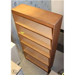 SOLID WOOD BROWN 5-TIER SHELVING UNIT -