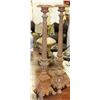 Image 1 : 2 VINTAGE LONG CAST CANDLE HOLDERS