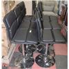 Image 1 : SET OF 6 DELUXE HYDRAULIC BASE BAR STOOLS