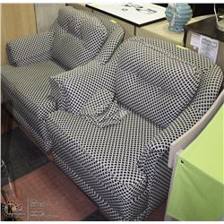 SET OF TWO DESIGNER SWIVEL  ARM CHAIRS